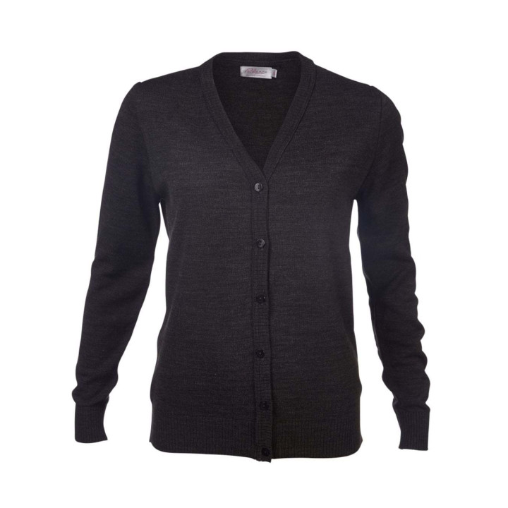 Ladies Long Sleeve Cardigan - Kate charcoal