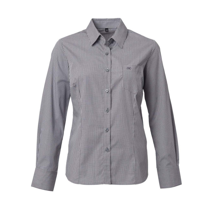 Ladies Tivoli Long Sleeve Check Blouse - Serena