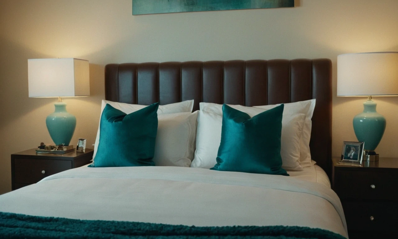 pillow case with a waterproof protector on a hotel bed